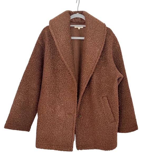 Madewell Jackets & Blazers - Madewell Pebbled Faux Shearling Shawl Collar Coat – Size M | Cozy Cottage